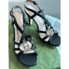 Gucci Crystal gg Leather Sandals