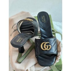 Gucci Double G Leather Sandals for Ladies