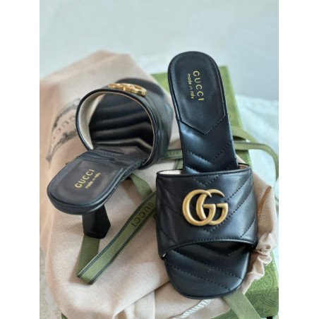 Gucci Double G Leather Sandals for Ladies