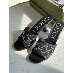 Gucci Mid Heel Slide Sandals