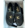 Chanel Grey Leather Loafers